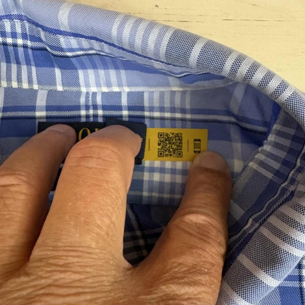 Polo Ralph Lauren Performance Shirt Poly Nylon 2XL Plaid Long Sleeve